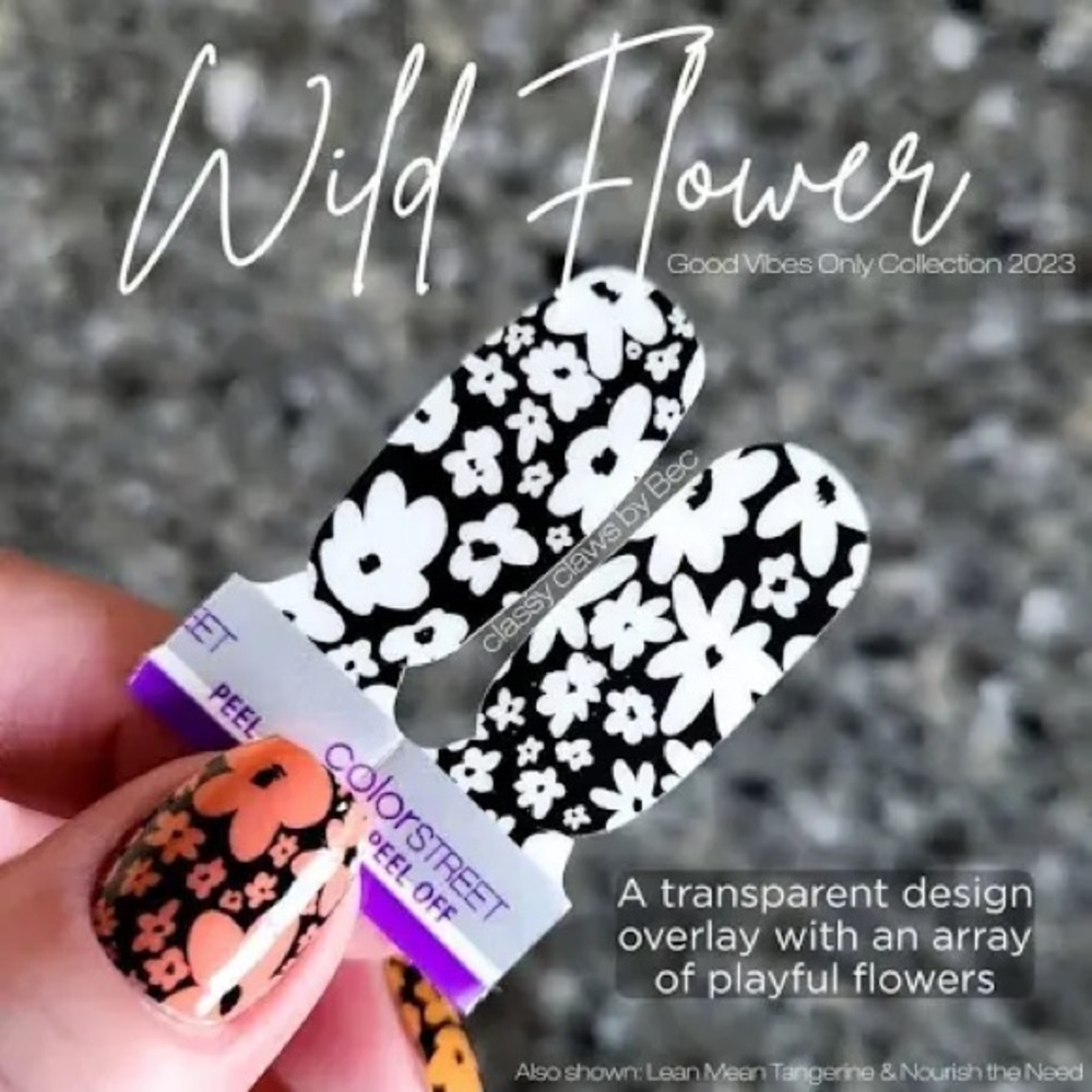 Color Street Wild Flower Floral Nail Wraps